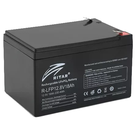 Ritar LiFePO4 12.8В 18А*г Літієва акумуляторна батарея
