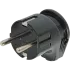 NA-UEA евро с з/к 16А черная угловая Вилка
