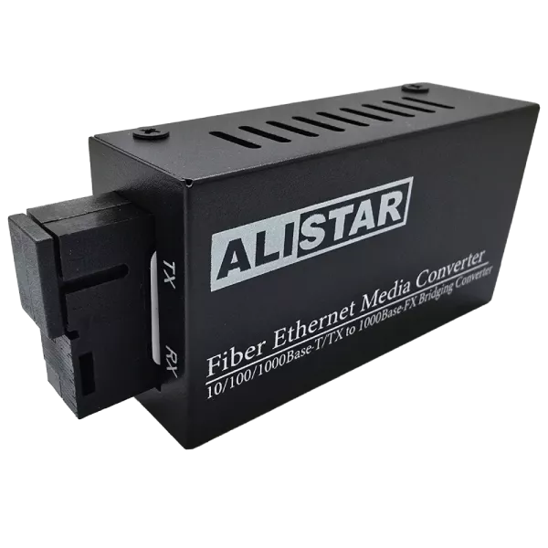 10/100/1000BASE-T 1000BASE-LX 1SM WDM SC 20KM TX1310/RX1550nm Медіаконвертор mini