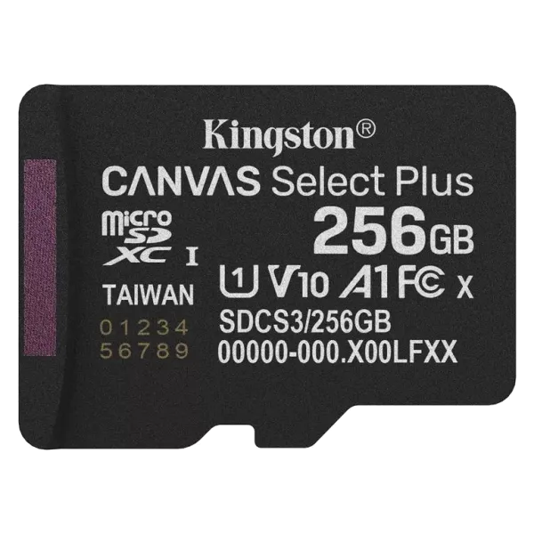 Kingston microSD 256GB C10 UHS-I A1 V10 R150MB/s Карта пам'яті
