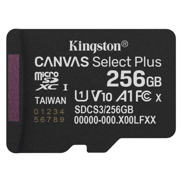 Kingston microSD 256GB C10 UHS-I A1 V10 R150MB/s Карта пам'яті