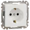 Schneider Electric Sedna Design & Elements SDD111022 з заземлення та шторками Розетка
