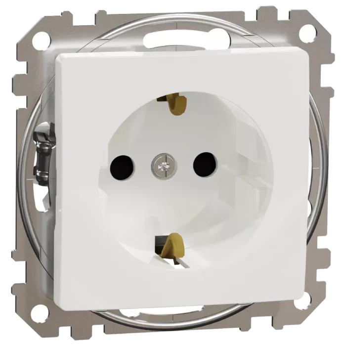 Schneider Electric Sedna Design & Elements SDD111022 с заземлением и шторками Розетка