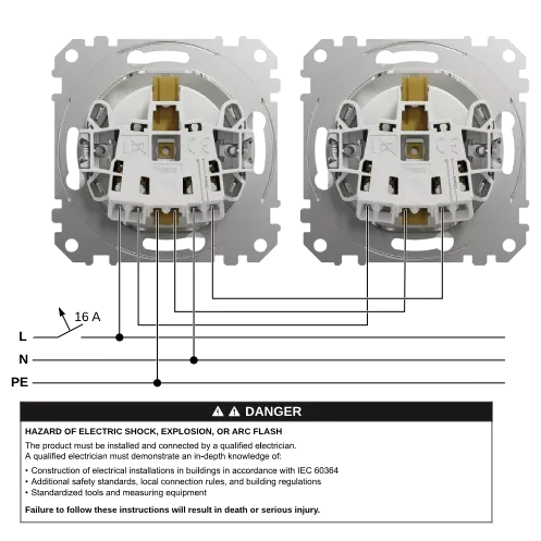 Schneider Electric Sedna Design & Elements SDD111022 с заземлением и шторками Розетка