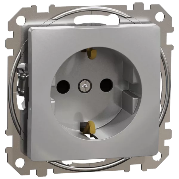 Schneider Electric Sedna Design & Elements SDD113022 з заземленням та шторками Розетка