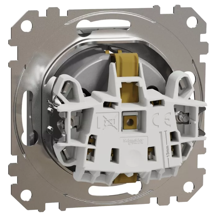 Schneider Electric Sedna Design & Elements SDD113022 с заземлением и шторками Розетка