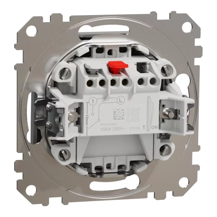 Schneider Electric SDD113101 Sedna Design & Elements 1-клавишный алюминий Вимикач