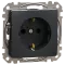 Schneider Electric Sedna Design & Elements SDD114022 Розетка з заземленням та зі шторками Чорний Sedna Design