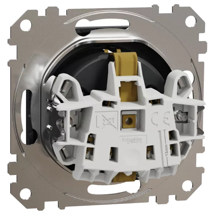 Schneider Electric Sedna Design & Elements SDD114022 Розетка с заземлением и шторками Черный Sedna Design