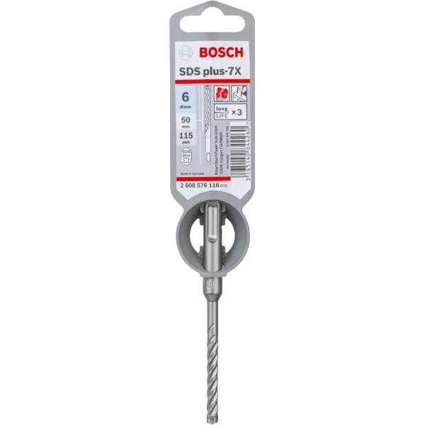 Bosch SDS Plus-7X 6x50x115 мм Бур д/арм.бетону