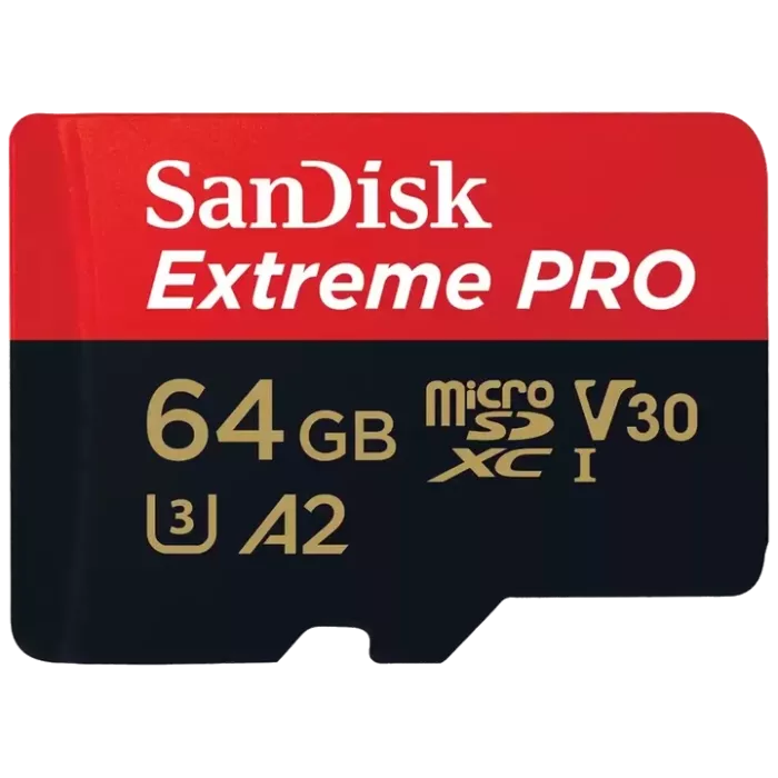SanDisk microSD 64GB C10 UHS-I U3 Extreme Pro V30 + SD Карта пам'яті