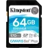 Kingston SDXC Canvas Go Plus 170R C10 UHS-I U3 V30 64Гб Карта пам'яті