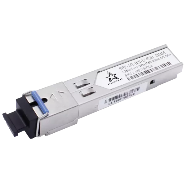 ALISTAR SFP-1G-BX-U-S20 SFP 1G 1SM WDM SC 20KM TX1310/RX1550nm DDM Модуль