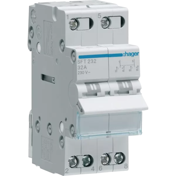 Hager SFT232 I-0-II с 2-пол. 32А/230В Перемикач