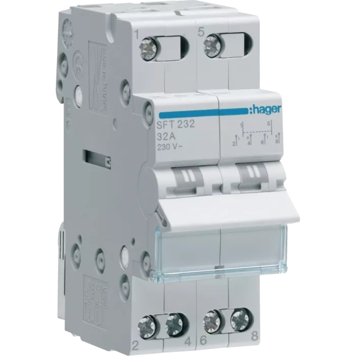 Hager SFT232 I-0-II с 2-пол. 32А/230В Перемикач