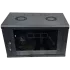 EServer 6U 600х500х370 скло, чорна Шафа