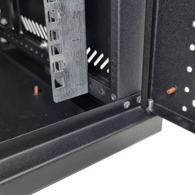 EServer 6U 600х500х370 скло, чорна Шафа