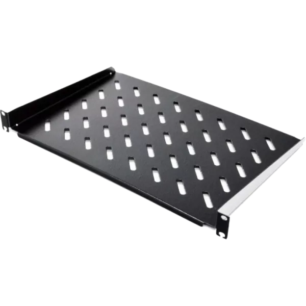 19" 1U 250мм Полиця консольна чорна