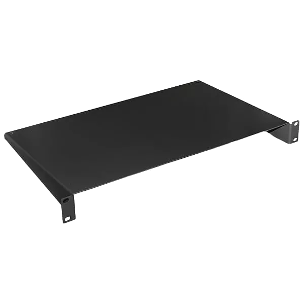1U 19" 280 мм 9005 Полиця консольна чорна