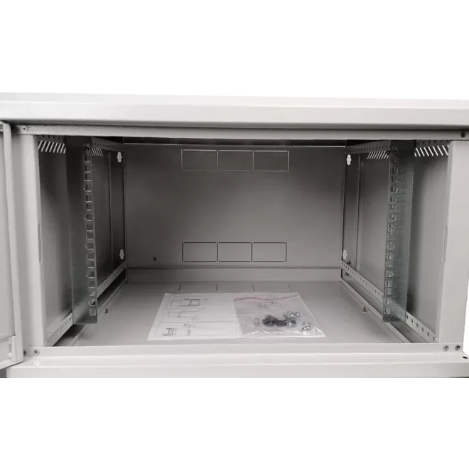 EServer 6U 600х500х370 скло, сіра Шафа