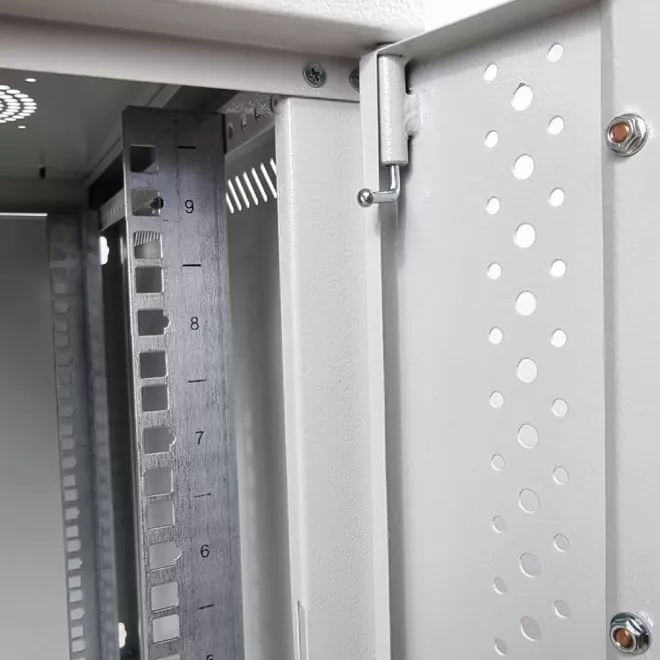 EServer 9U 600х500х503 скло, сіра Шафа