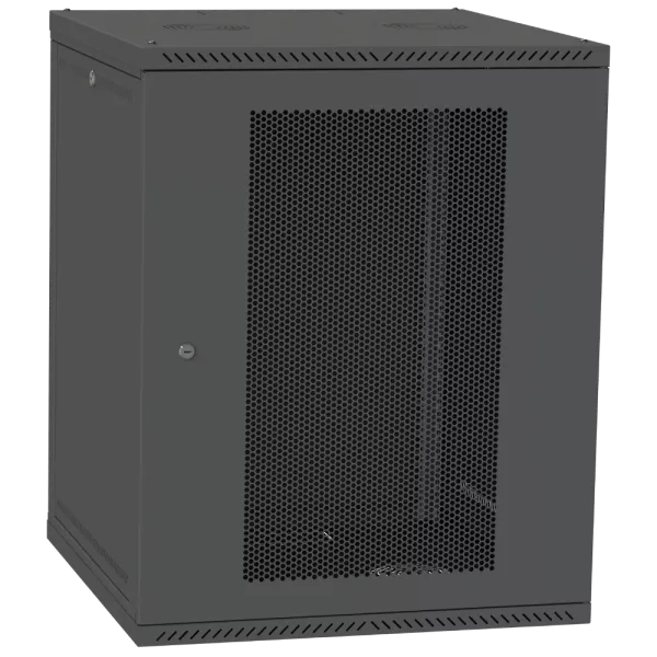 IPCOM СН-15U 600х450 перфорація RAL9005 Шафа серверна