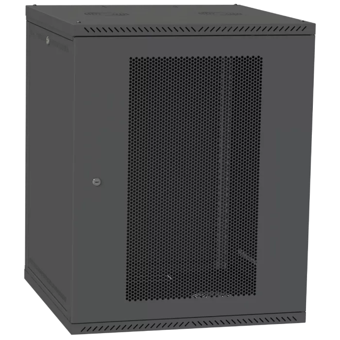 IPCOM СН-18U 600х450 перфорація RAL9005 Шафа серверна