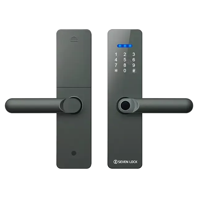 SEVEN LOCK SL-7740BF grey (врізна частина 5050) Розумний дверний біометричний замок