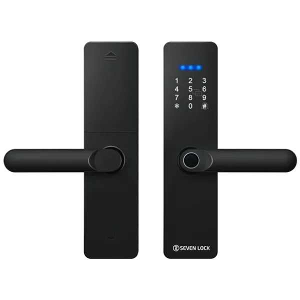 SEVEN LOCK SL-7740BF black (врізна частина 5050) Розумний дверний біометричний замок