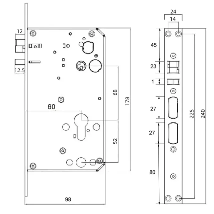 SEVEN LOCK SL-7775BF black Біометричний замок