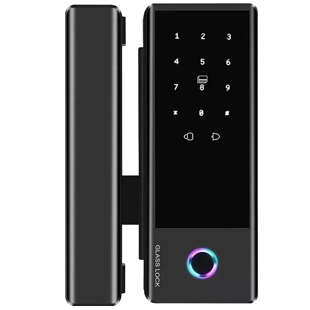 SEVEN LOCK SL-7776BF black Розумний біометричний замок на скляні двері