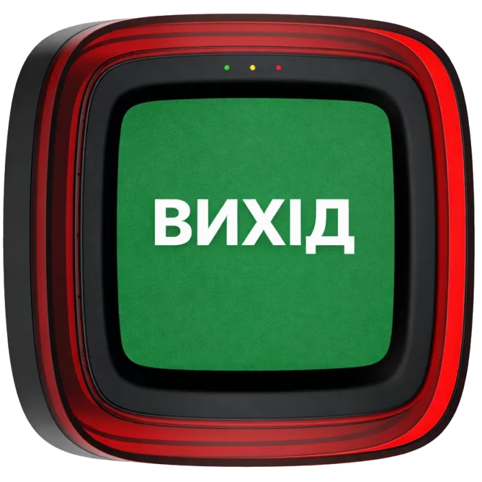 Ajax EN54 FireProtect (Sounder/VAD) black пожежний світлозвуковий "ВИХІД" Cповіщувач