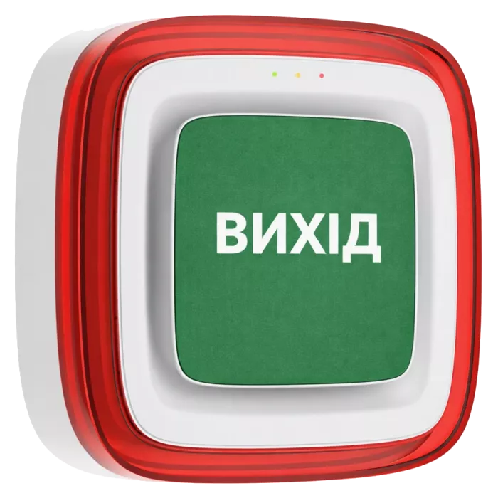 Ajax EN54 FireProtect (Sounder/VAD) white пожежний світлозвуковий "ВИХІД" Cповіщувач