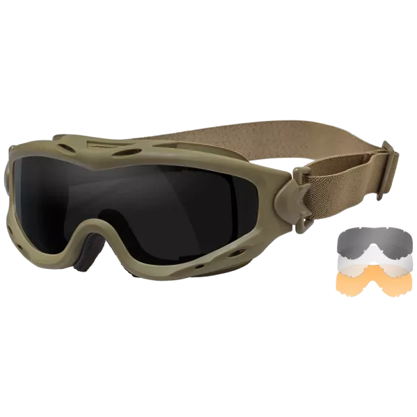 Wiley X SPEAR Dual Сірі/Прозорі/Помаранчеві лінзи Захисні балістичні окуляри 