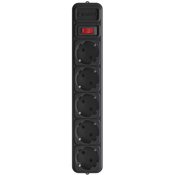 Gembird SPG5-G-10B Мережевий фільтр 3 м кабель 5 розеток