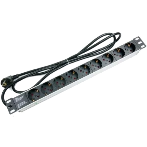 Hypernet SPP9-E Фільтр мережевий 220В 9 розеток кабель 1.8м 19''