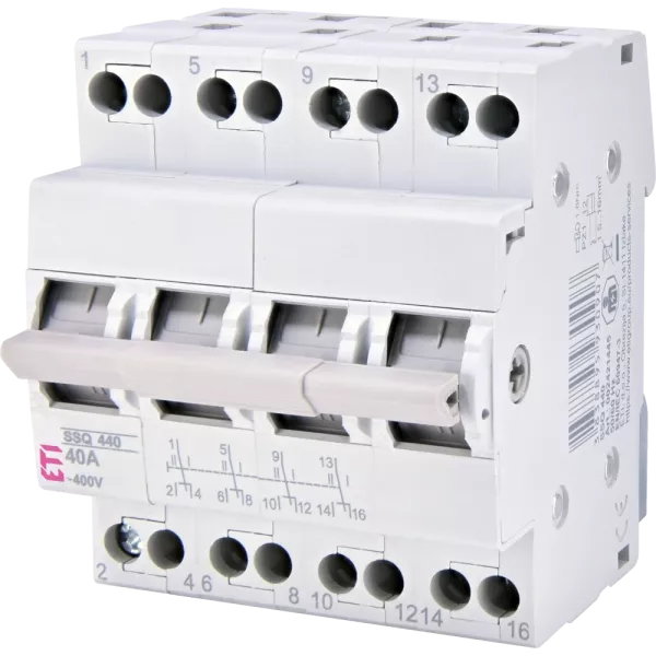 ЕТІ SSQ 440 "1-0-2", 4p 40A Перемикач навантаження
