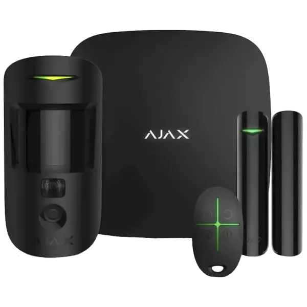 Ajax StarterKit Cam HDR (8EU) UA black Комплект охоронної сигналізації