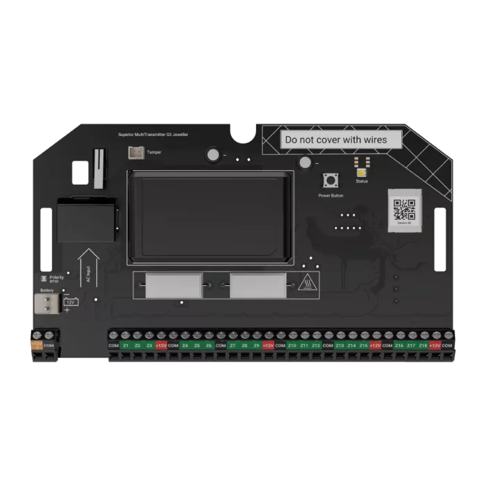 Бездротовий модуль для інтеграції до 18 сторонніх пристроїв у систему Ajax Ajax Superior MultiTransmitter G3 Jeweller (without casing)