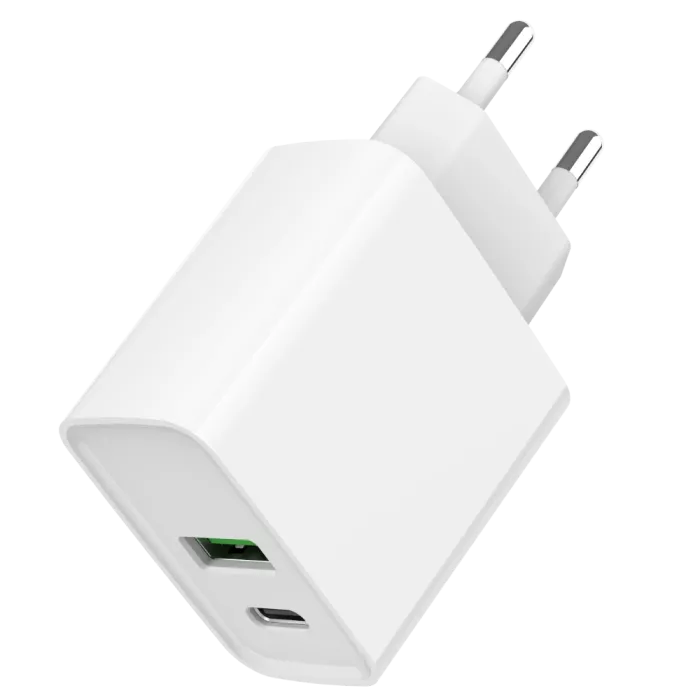 Gembird TA-UC-PDQC20-01-W 1 USB-A + 1 Type-C (PD20Вт + QC3.0 18Вт) Сетевое зарядное устройство