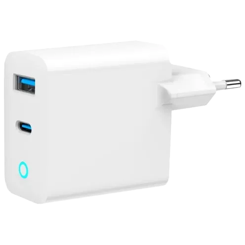 Gembird TA-UC-PDQC45L-W-01 (USB-A + Type-C) Мережевий зарядний пристрій