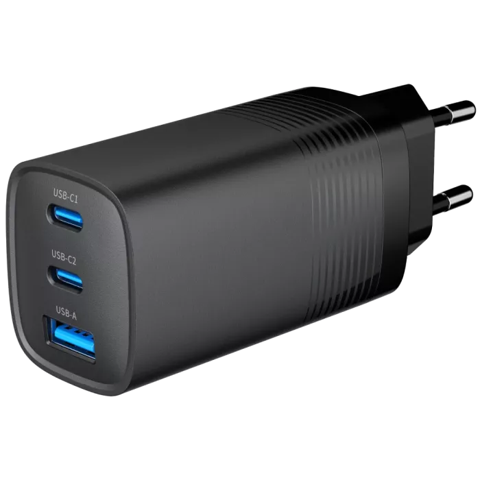 Gembird TA-UC-PDQC65-01-BK (USB Type A + USB Type C) Сетевое зарядное устройство