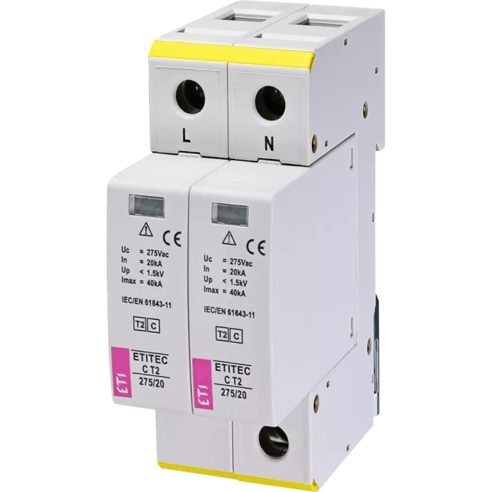 ETI TEC C T2 275/20 (2+0) 2p Обмежувач перенапруги