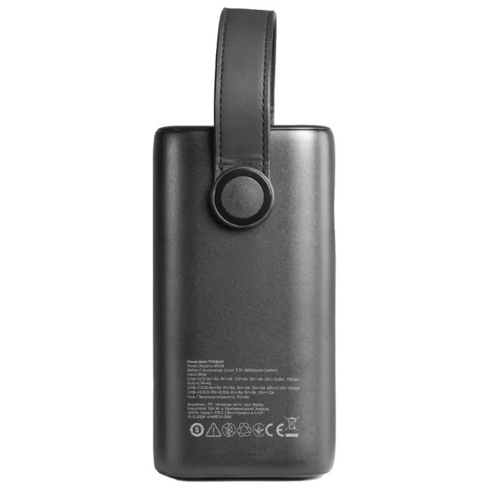 Videx TITANUM WC40 PD65W Black 40000mAh Повербанк