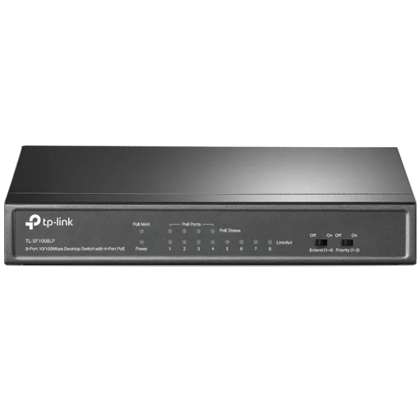 TP-LINK TL-SF1008LP PoE Комутатор 8 портів некерований