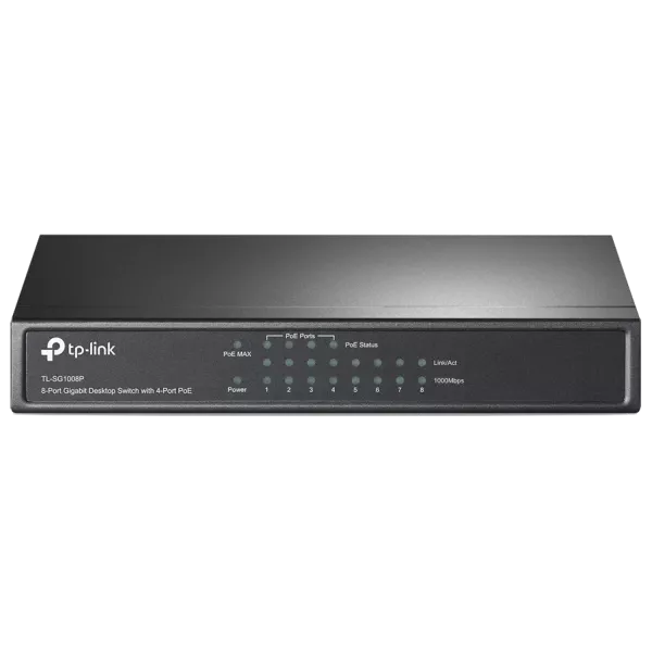 TP-LINK TL-SG1008P 8xGE (4xPoE) 65.2Вт Комутатор 8 портів некерований