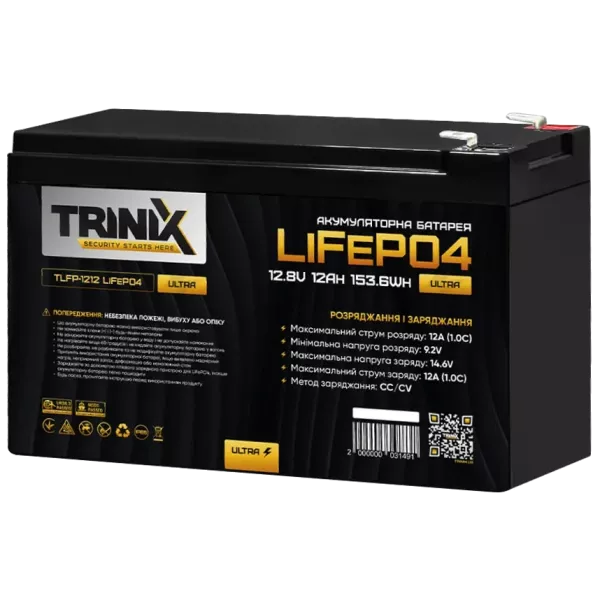 TRINIX TLFP-1212 Ultra 12А*г 12В Літієва акумуляторна батарея