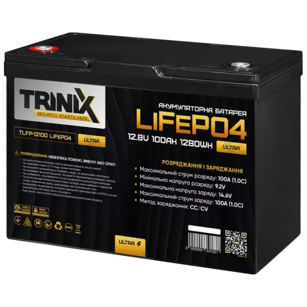 TRINIX TLFP-12100 Ultra 100А.г 12В Літієва акумуляторна батарея