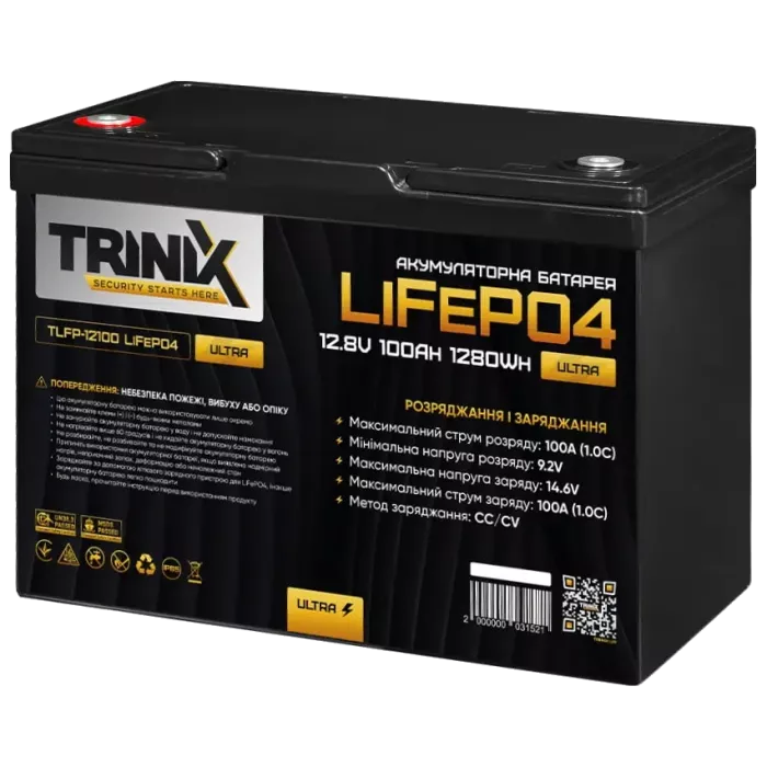 TRINIX TLFP-12100 Ultra 100А.г 12В Літієва акумуляторна батарея