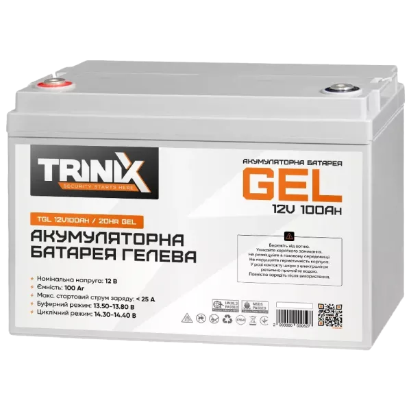 Trinix TGL12V100Ah/20Hr Акумулятор 12В 100А/год гелевий